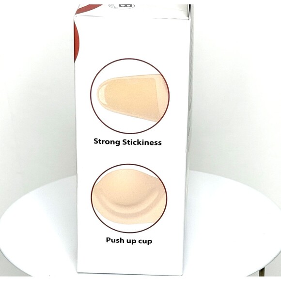 Girl Secrets BLACK Backless Strapless Breathable Reusable Push Up 3D Sticky Bra - Picture 4 of 9